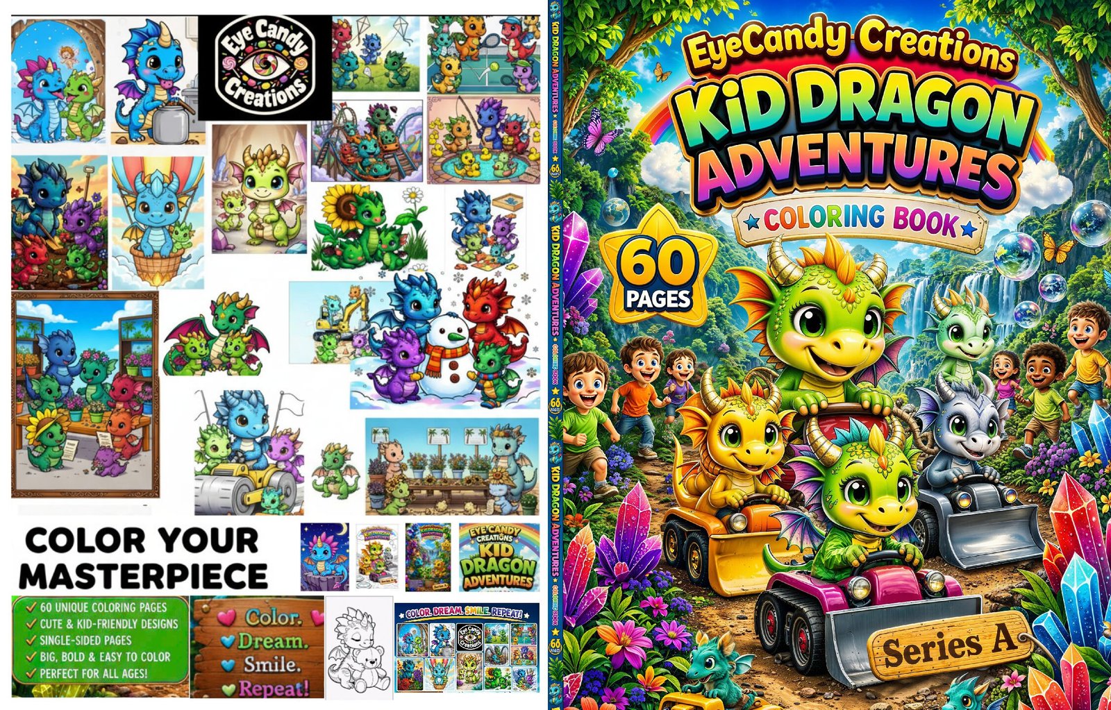 Kid Dragon Adventures Coloring Book