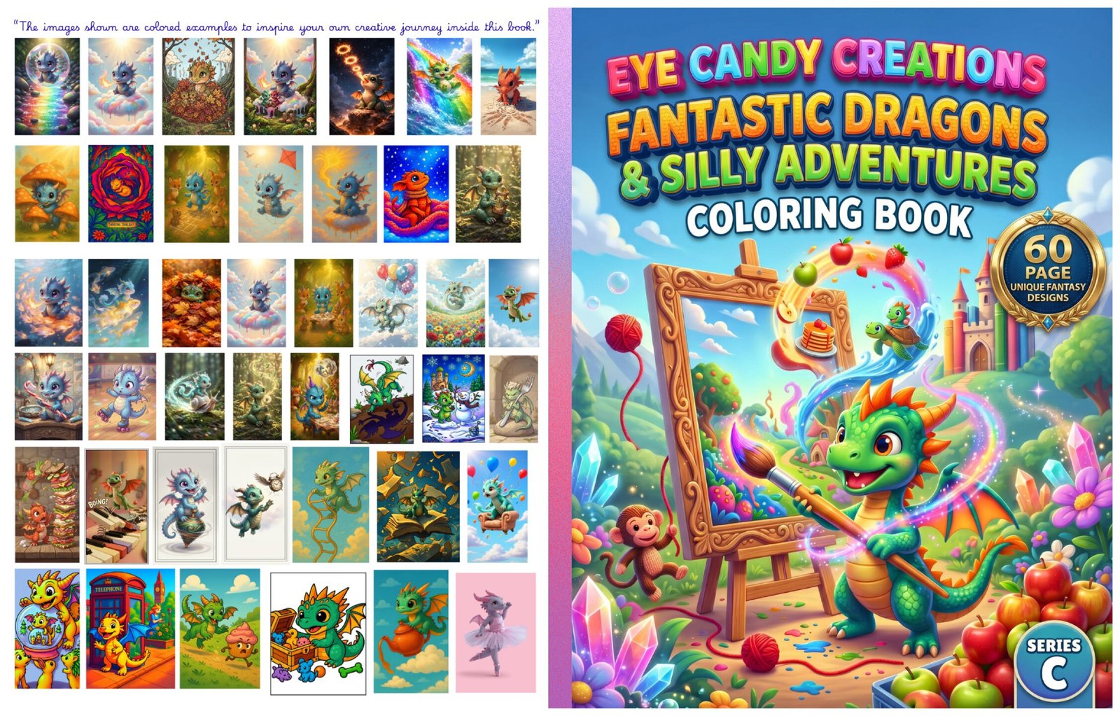 Whimsical Dragon Tales Coloring Book